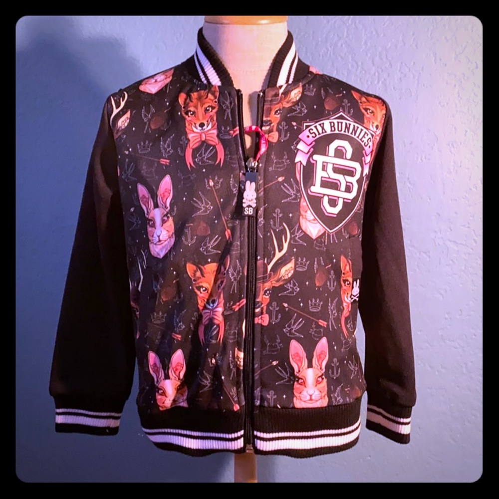 Kids bomber jacket Forest animals size 2 year.